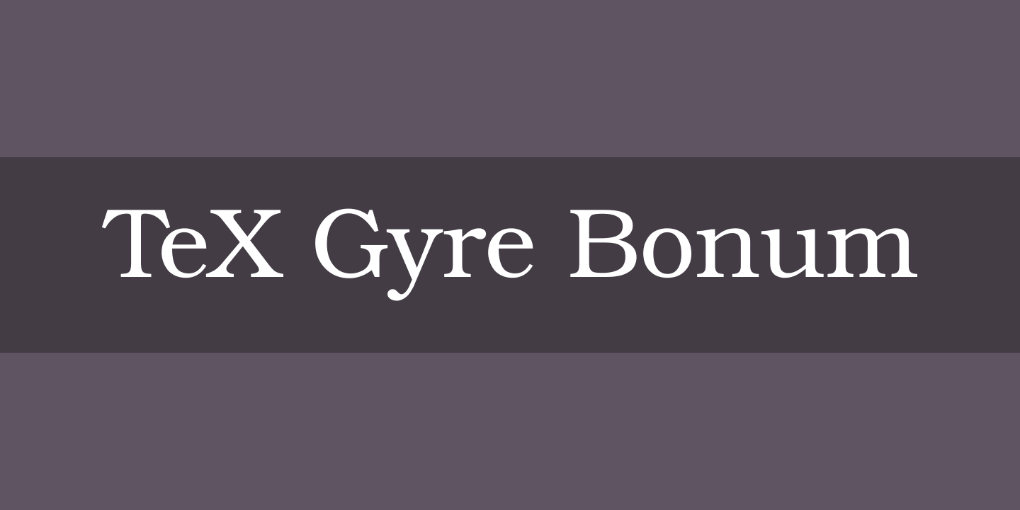 TeX Gyre Bonum